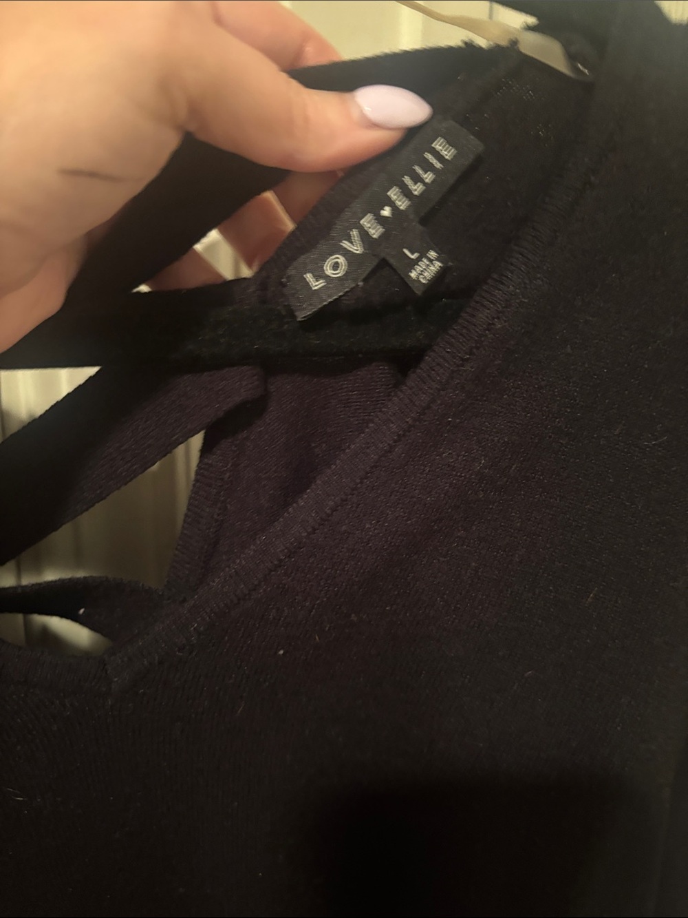 Love + Ellie Women's Black V-Neck Sweater